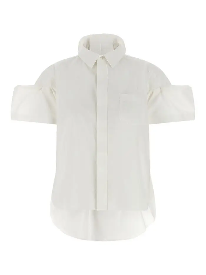 Sacai Camicia in popeline Bianco