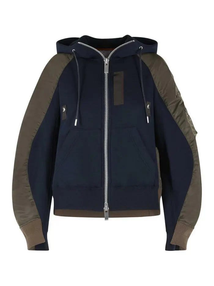 Sacai Felpa con cappuccio Blu scuro