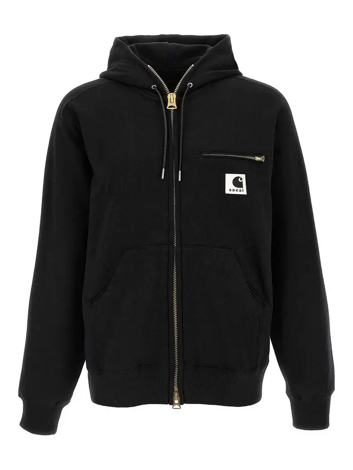 Sacai Felpa con cappuccio X Carhartt Wip Nero