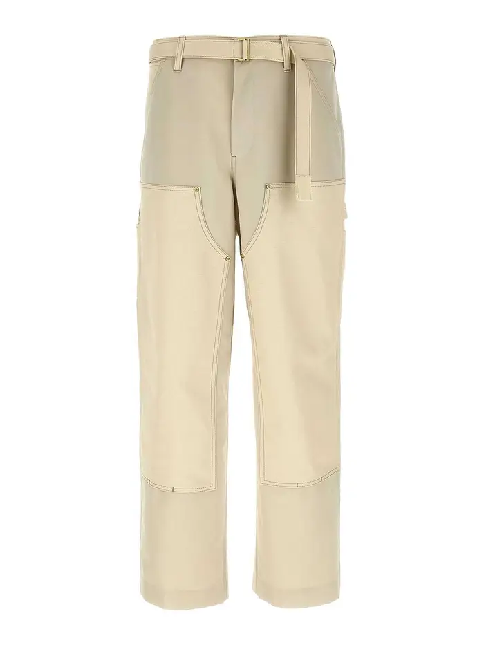 Sacai Pantaloni X Carhartt Wip Beige