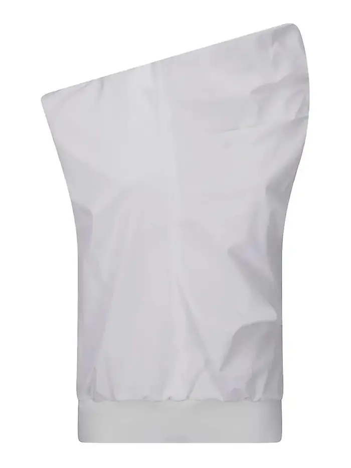 Sacai Pullover in popeline Bianco