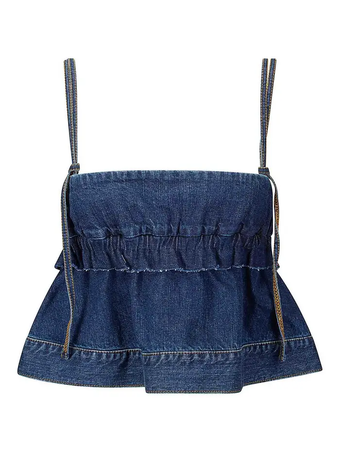 Sacai Top in denim Blu