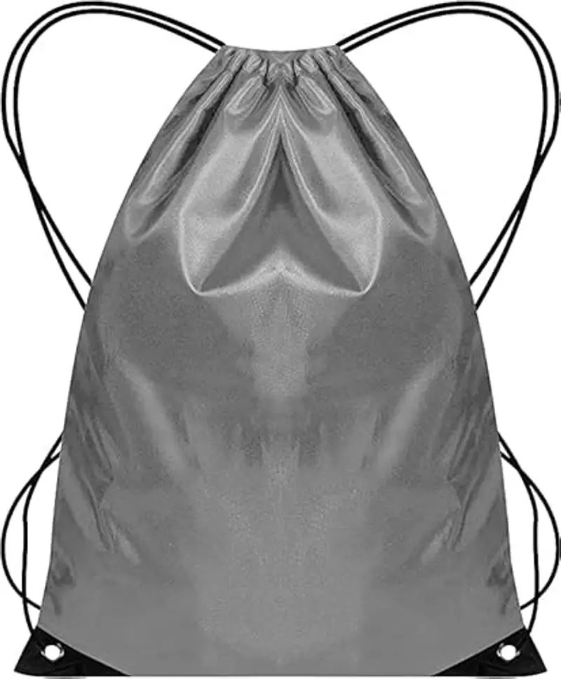 WFX Sacca da palestra con coulisse, 2 pezzi e 1 sacca con cordoncino, zaino in polietilene per donne e uomini, borsa da