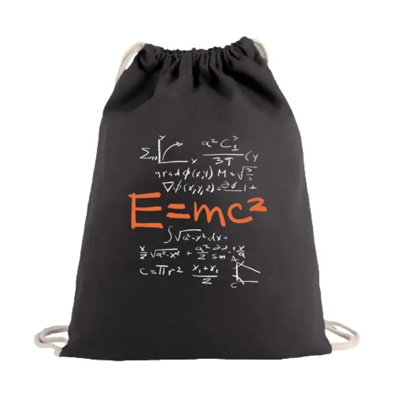 tostadora.it Sacca sportiva zaino nero per matematica, fisica quantistica e teoria della rel