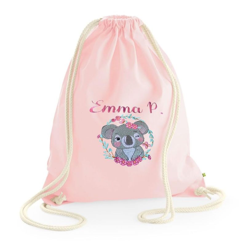 Generic MARCA - Sacca Zainetto Cotone Personalizzabile Rosa