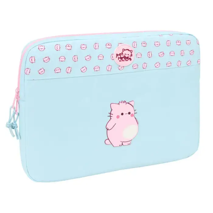 Safta Pochette per computer bambino Pembe The Pink Cat Bleu