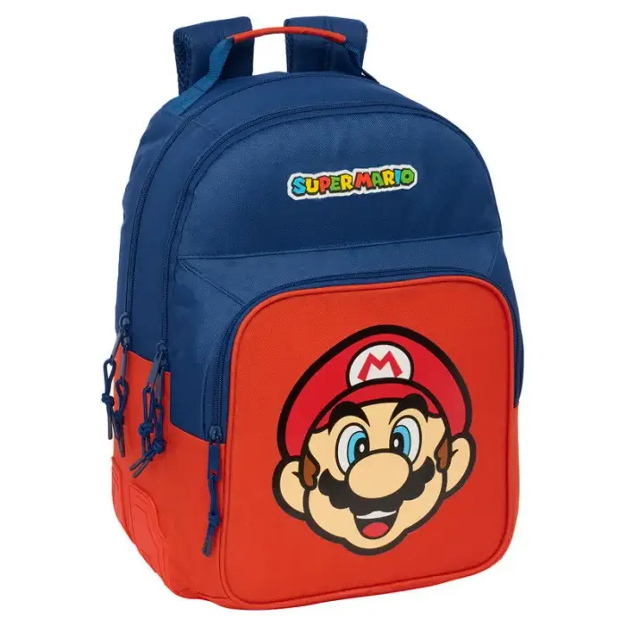Safta Zaino doppia tasca anteriore Super Mario Bros Mamma Mia Bleu