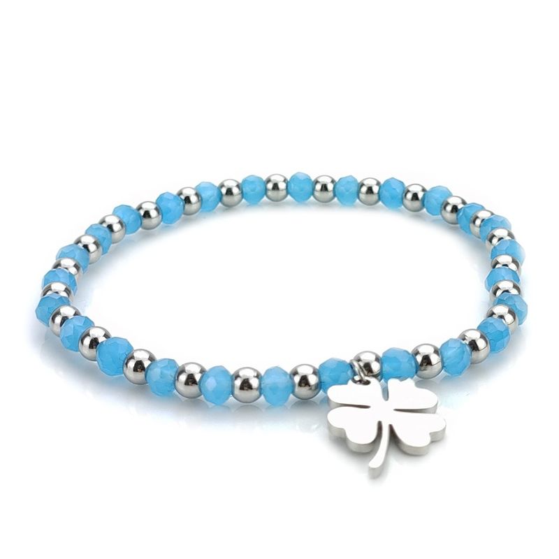 SAGA GIOIELLI SAGA GIOIELLI® Bracciale Donna Cristalli Quadrifoglio Acciaio