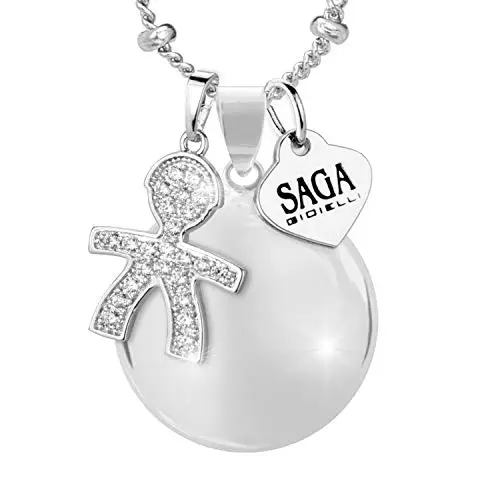 SAGA GIOIELLI SAGA GIOIELLI® COLLANA CHIAMA ANGELI GRAVIDANZA BOLA MESSICANA CHARM CIUCCIO
