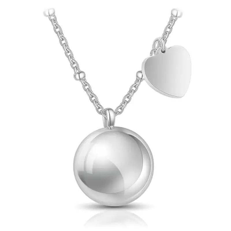 SAGA GIOIELLI Collana Chiama Angeli Gravidanza Lunga con Ciondolo Richiamo Degli Angeli Gravidanza, Idee Regali per Donne Incinte come