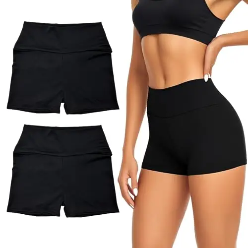 SAIIURV 2 Pezzi Pantaloncini Pallavolo Donna, Pantaloncini Sportivi Donna