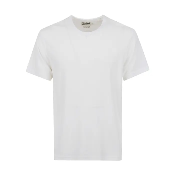 Saint Barth t-shirt uomo gary in spugna bianco