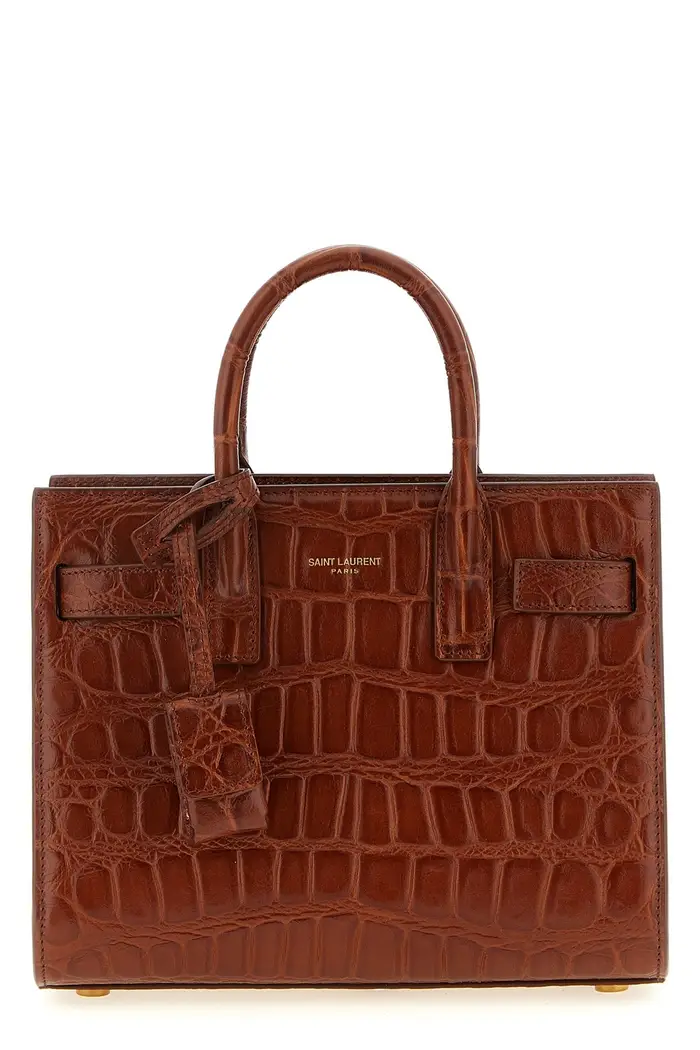 SAINT LAURENT Borsa A Mano Sac De Jour Nano Marrone