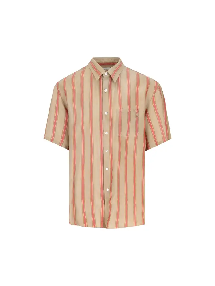 SAINT LAURENT Camicia In Cotone ROSSO