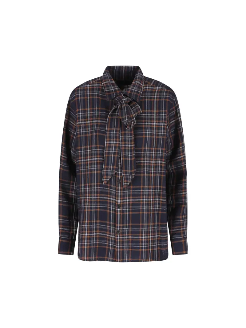 SAINT LAURENT Camicia Lavallière Cassandre BLU