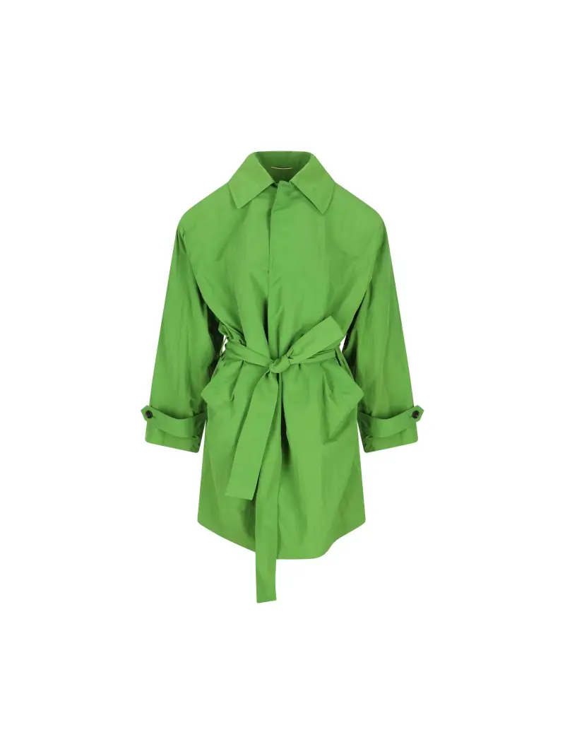 SAINT LAURENT Cappotto In Taffetà VERDE