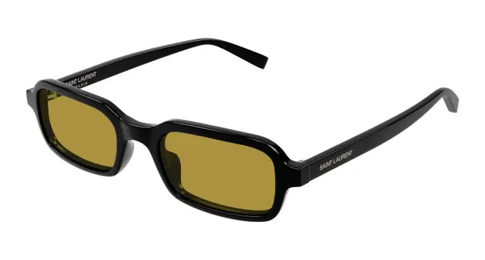 Donna SAINT LAURENT SL 908 002 Occhiali da sole Acetato Nero Giallo Squadrata