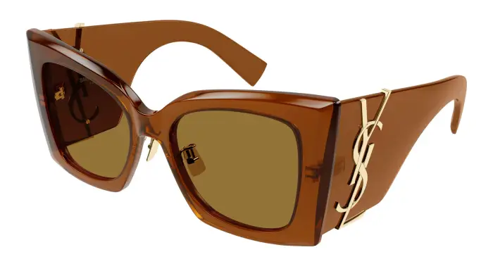Donna SAINT LAURENT SL M119/F BLAZE CRYSTAL 001 Occhiali da sole Bio-iniettato Marrone Marrone Cat Eye