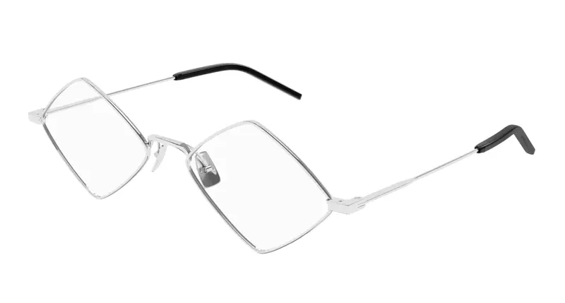 SAINT LAURENT Donna SL 302 LISA OPT 002 Montature da vista Metallo Argento Trasparente Geometrica