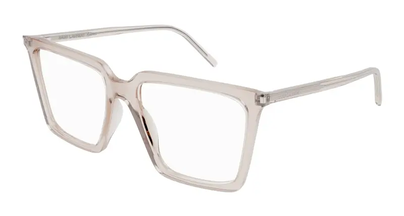 SAINT LAURENT Donna SL 474 OPT 003 Montature da vista Acetato Rosa Trasparente Farfalla
