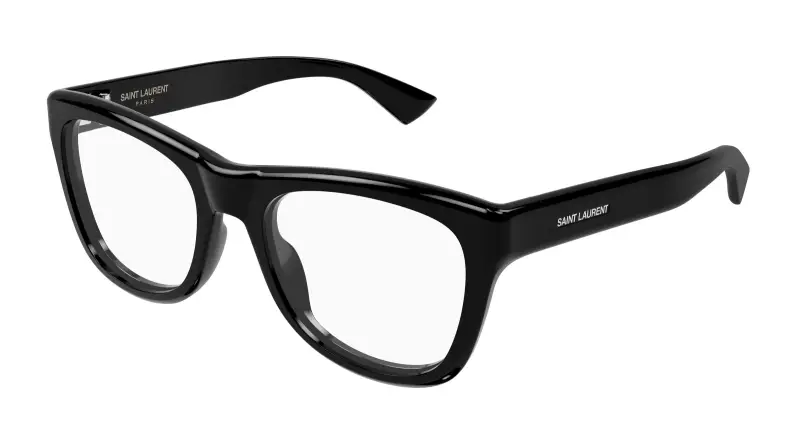 SAINT LAURENT Donna SL 816 OPT 001 Montature da vista Acetato Nero Trasparente Cat Eye