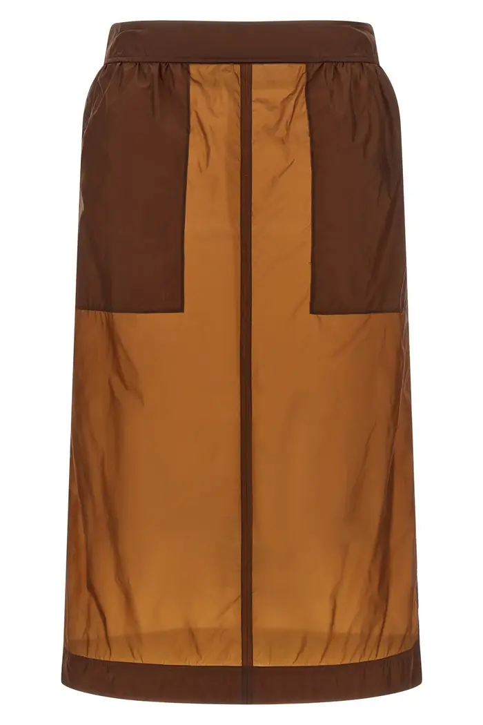 SAINT LAURENT Gonna Nylon Marrone