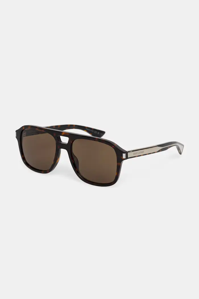 Saint Laurent occhiali da sole da pilota Marrone