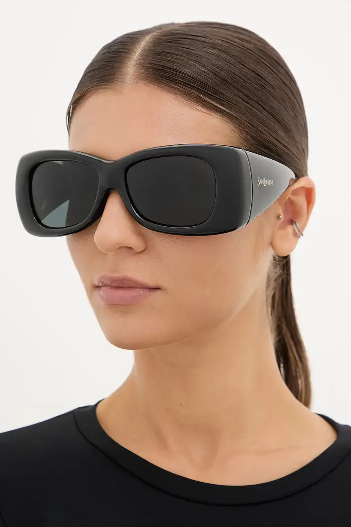 occhiali da sole quadrati da donna HOWL Nero