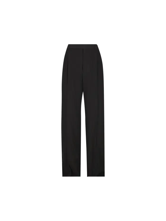 Pantaloni realizzati in lana vergine e viscosa NERO