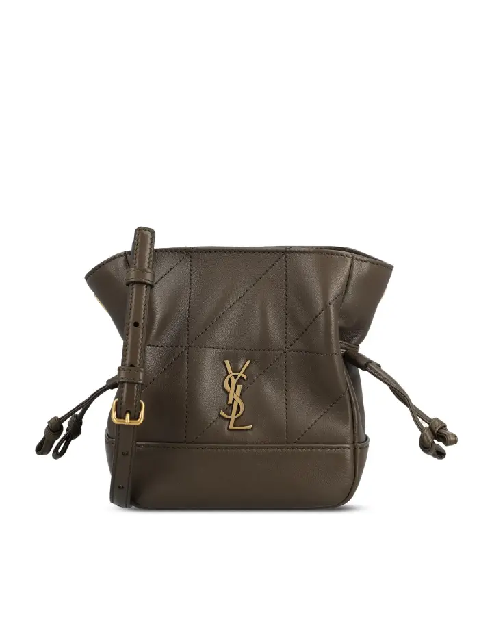 SAINT LAURENT Pochette Mini Jamie In Pelle MARRONE