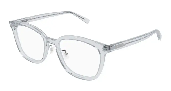 SAINT LAURENT Unisex SL 917/F 003 Montature da vista Acetato Grigio Trasparente Rotonda