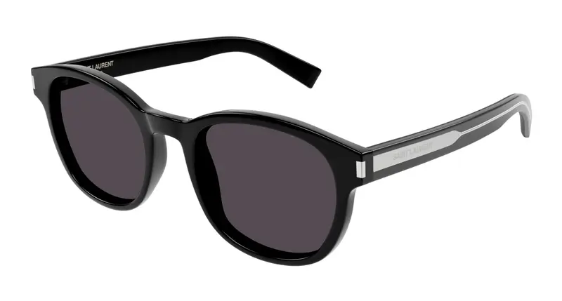 SAINT LAURENT Unisex SL 620 001 Occhiali da sole Acetato Nero Nero Rotonda Normale