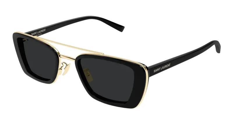 SAINT LAURENT Unisex SL 825 001 Occhiali da sole Acetato Nero Nero Squadrata
