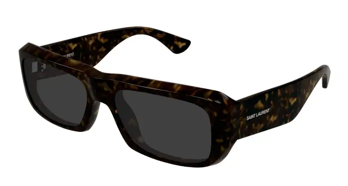 Uomo SAINT LAURENT SL 869 002 Occhiali da sole Bio-iniettato Havana Grigio Squadrata