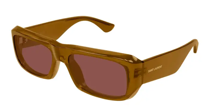 Uomo SAINT LAURENT SL 869 004 Occhiali da sole Bio-iniettato Marrone Marrone Squadrata