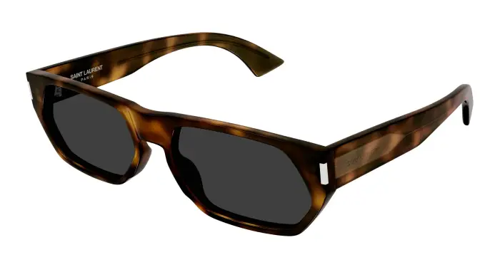 Uomo SAINT LAURENT SL 898 003 Occhiali da sole Acetato Havana Grigio Squadrata