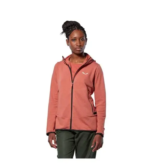 Salewa Agner Hemp 2 Hooded W - felpa in pile - donna Black