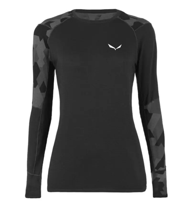 Salewa Cristallo Warm AMR - maglietta tecnica a maniche lunghe - donna Black