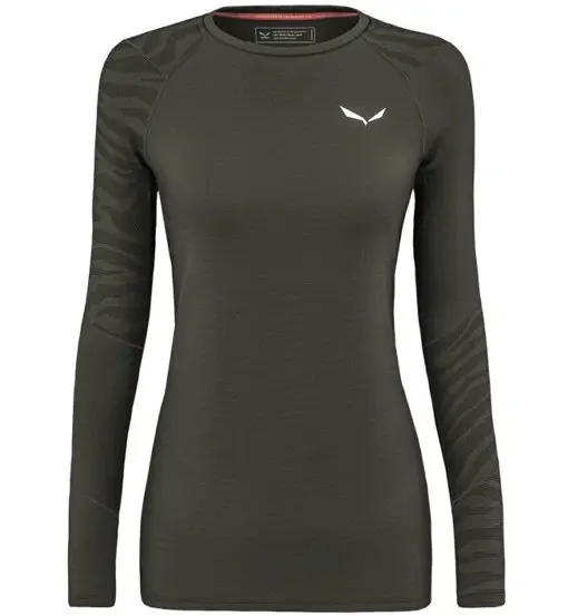 Salewa Cristallo Warm AMR - maglietta tecnica a maniche lunghe - donna Green