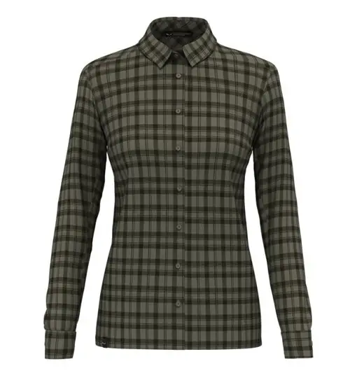 Salewa Fanes Flannel 5PL W L/S - camicia maniche lunghe - donne Green
