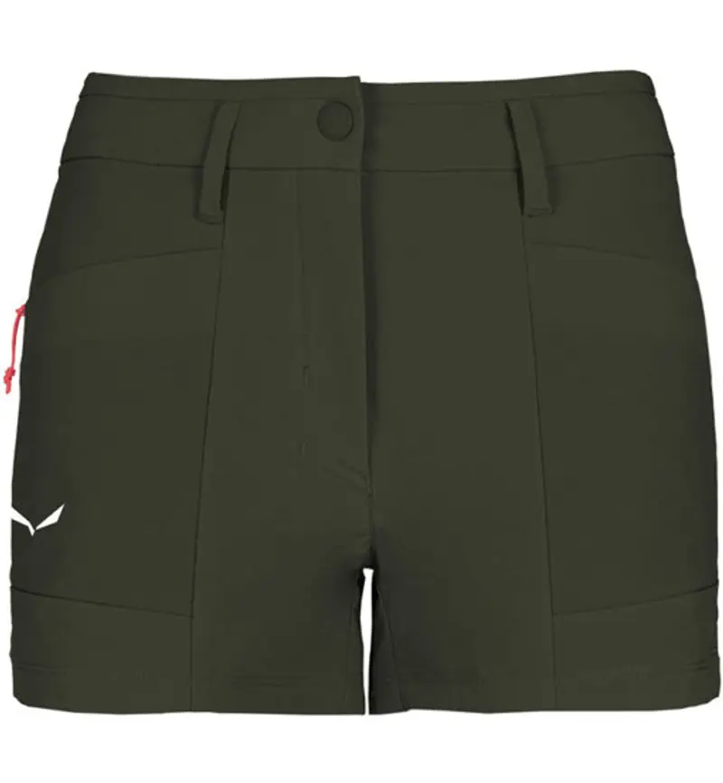 Salewa Puez DST W Cargo - pantaloni corti trekking - donna Dark Green