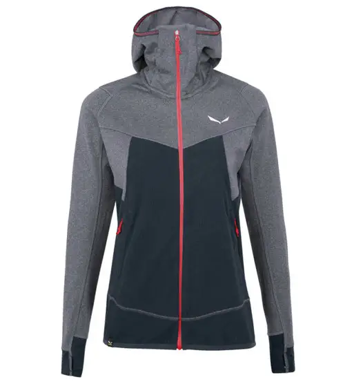 Salewa Puez Hybrid W - felpa in pile con cappuccio - donna Blue