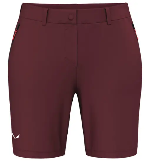 Salewa Puez Talvena Dst W - pantaloni corti trekking - donna Dark Red