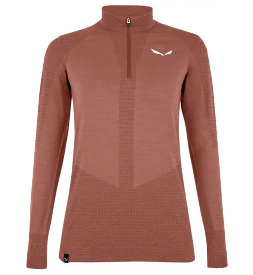 Salewa W Zebru Responsive 1/2 Zip - pullover con zip - donna Red