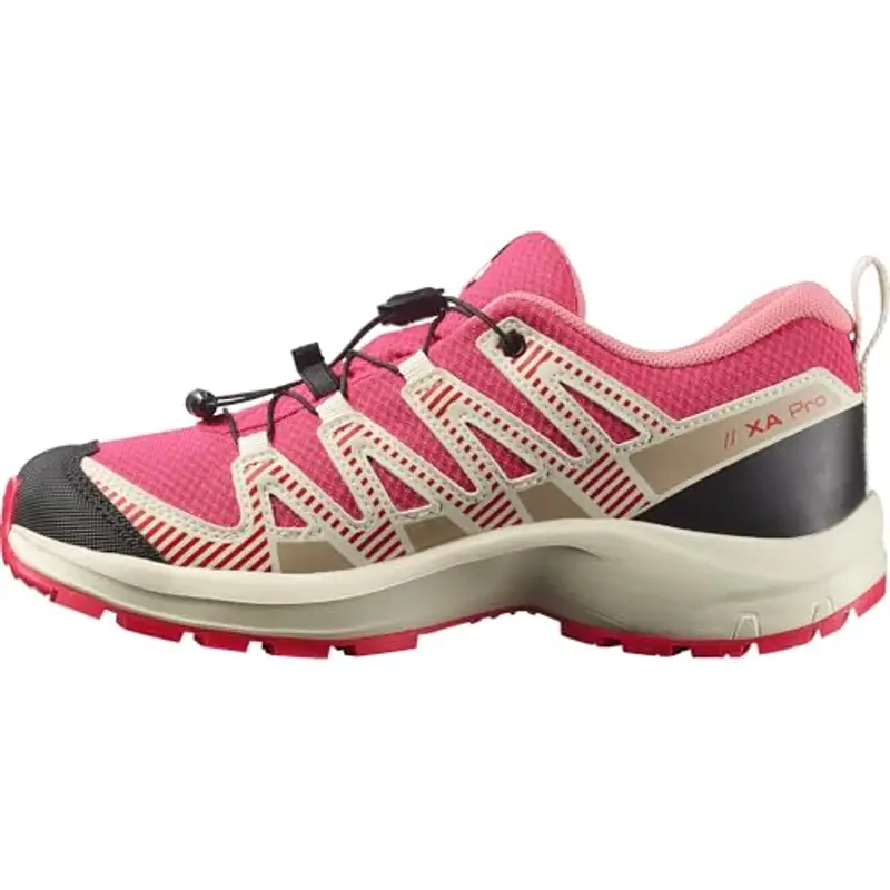 Salomon Xa Pro V8 Waterproof, Scarpe da Trekking Unisex - Bambini e ragazzi, Rouge Red Vanilla Ice Flamingo Pink, 38 EU