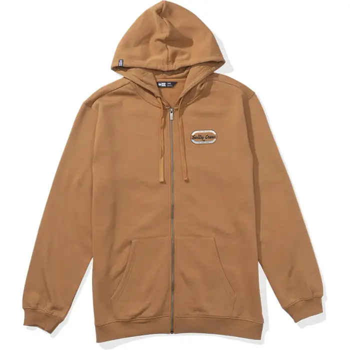 Salty Crew Felpa con cerniera a cappuccio Capsule Marron