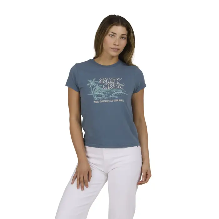 Salty Crew T-shirt da donna A Frame Bleu