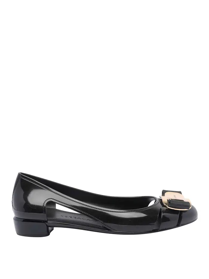 Salvatore Ferragamo Balletti di gelatina nera di Nara Nero