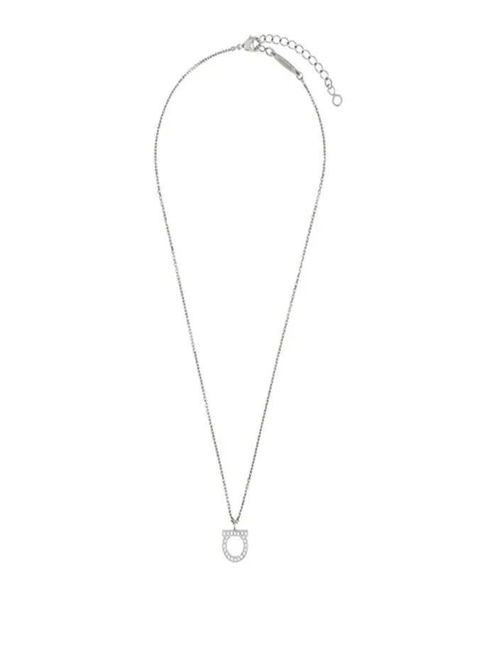 Salvatore Ferragamo Collana Gancini Argento