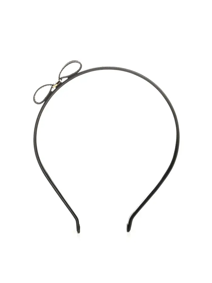 Salvatore Ferragamo Fascia per capelli con mini fiocco Nero